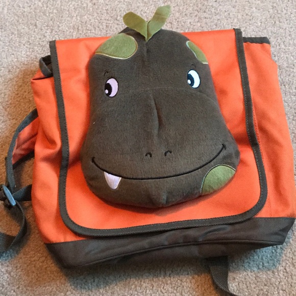 GYMBOREE ORANGE DINOSAUR PLUSH MINI LUNCHBOX NWT